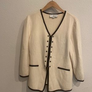 St. John by Marie gray sweater blazer 6